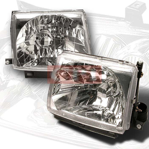 TOYOTA 1997-1999 TOYOTA TACOMA HEADLIGHTS/ HEAD LAMPS - CHROME-EURO STYLE   1997,1998,1999