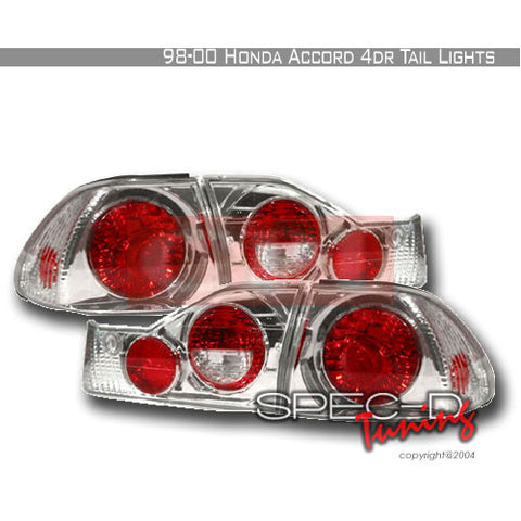 HONDA 1998-2000 HONDA ACCORD 4DR TAIL LIGHTS /LAMPS - CHR 1 SET RH&LH PERFORMANCE 1998,1999,2000