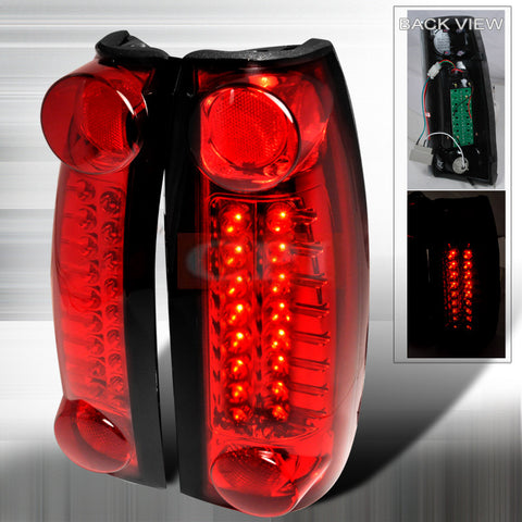 CHEVROLET/ CHEVY 88-98 CHEVY C10 - RED LED TAIL LIGHTS /LAMPS- USA Performance 1 SET RH & LH