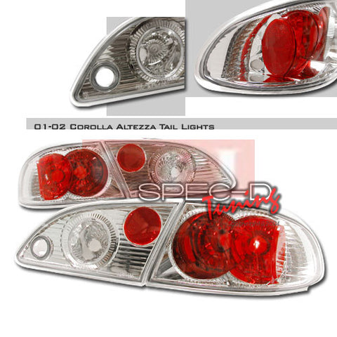 TOYOTA 1998-2002 TOYOTA COROLLA TAIL LIGHTS /LAMPS - CHROME 1 SET RH&LH PERFORMANCE 1998,1999,2000,2001,2002