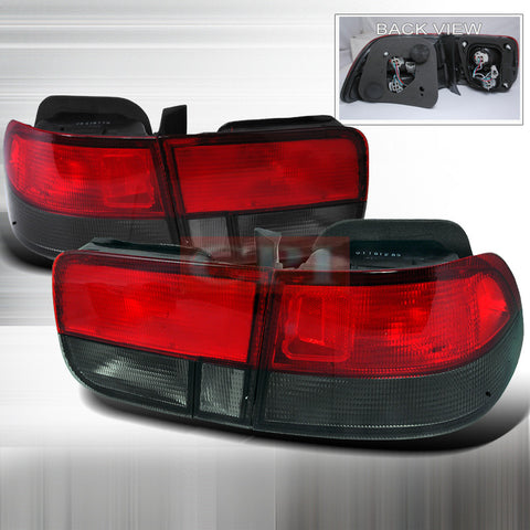 Honda 1996-2000 Honda Civic 2Dr Tail Lights /Lamps Euro-t