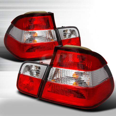 Bmw 1992-1998 Bmw E36 2Dr 3-Series Tail Lights /Lamps - Red/Clear 1 Set Rh&Lh Performance 1992,1993,1994,1995,1996,1997,1998-t