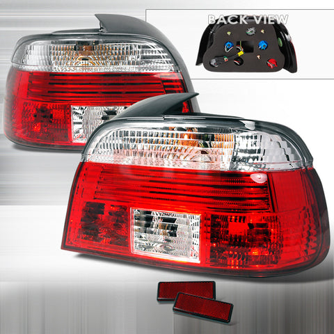 BMW 1999-2003 BMW E39 4DR TAIL LIGHTS /LAMPS -RED CLEAR 1 SET RH&LH PERFORMANCE 1999,2000,2001,2002,2003