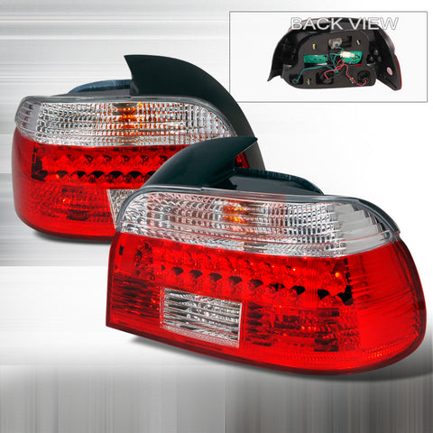 BMW 1996-2000 BMW E39 LED TAIL LIGHTS /LAMPS RED CLEAR 1 SET RH&LH PERFORMANCE 1996,1997,1998,1999,2000