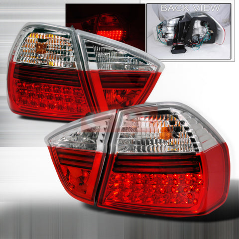 BMW 2005-2006 BMW 3 SERIES E90 4D LED TAIL LIGHTS /LAMPS - RED 1 SET RH&LH PERFORMANCE 2005,2006