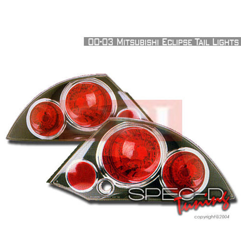 Mitsubishi 2000-2003 Eclipse Jdm Black Altezza Tail Lights /Lamps