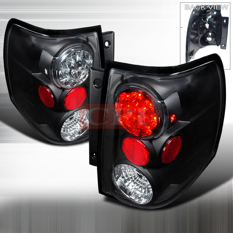 LED Look Black Tail Light Assembly For 2003-2006 Ford Expedition – Left+Right Set