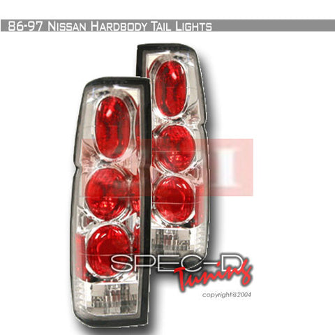 NISSAN 1986-1997 NISSAN HARDBODY TAIL LIGHTS /LAMPS - CHROME  1986,1987,1988,1989,1990,1991,1992,1993,1994,1995,1996,1997