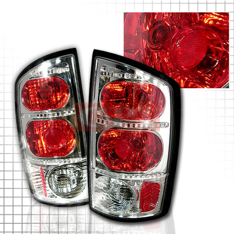 DODGE 2002-2005 DODGE RAM PICK UP TAIL LIGHTS /LAMPS - CHROME 1 SET RH&LH PERFORMANCE 2002,2003,2004,2005