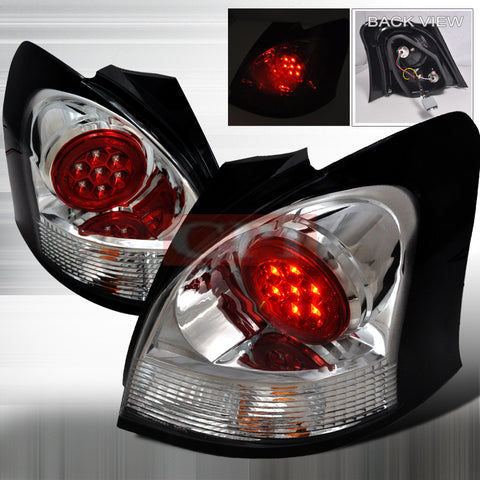 TOYOTA 06-07 TOYOTA YARIS 3DR - CHROME LED TAIL LIGHTS/ LAMPS - Performance 1 SET RH & LH 2006,2007