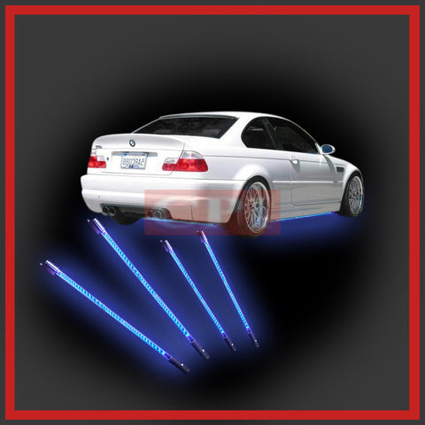 Blue Led Under Car Underbody Lights 4Pcs Universal Performance-t