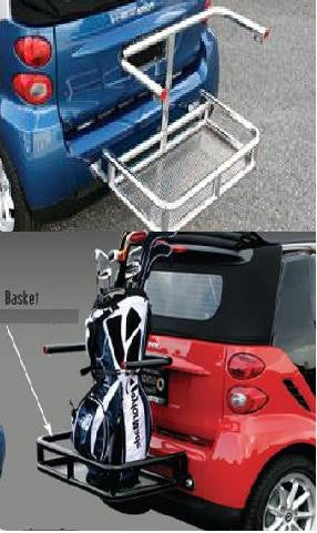 Smart Smart Car Back Basket Black W/ Brushed Stainless Steel