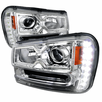 CHEVY 02-09 CHEVY TRAILBLAZER PROJECTOR HEADLIGHT CHROME HOUSING