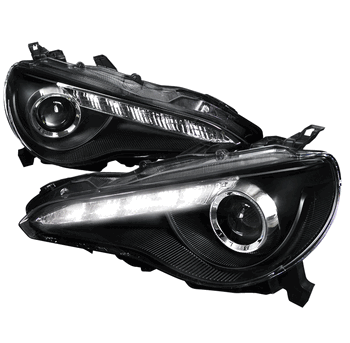 SCION 12-14 SCION FRS PROJECTOR HEADLIGHT BLACK HOUSING WITH LED 