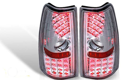 Chevy Silverado Led Tail Light - Chrome / Clear Performance-w