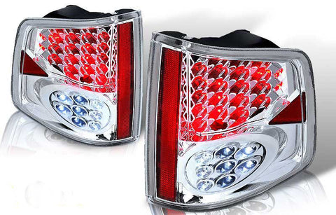 Chevy S10/Gmc Snoma/96-00 Isuzu Hombre Led Tail Light - Chrome / Clear Performance-j