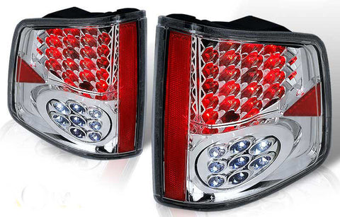 Chevy S10/Gmc Snoma/96-00 Isuzu Hombre Led Tail Light - Chrome / Smoke Performance-z