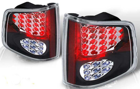 Chevy S10/Gmc Snoma/96-00 Isuzu Hombre Led Tail Light - Black / Clear Performance-i