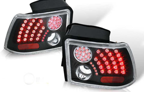 99-04 FORD MUSTANG LED TAIL LIGHT - BLACK/CLEAR performance