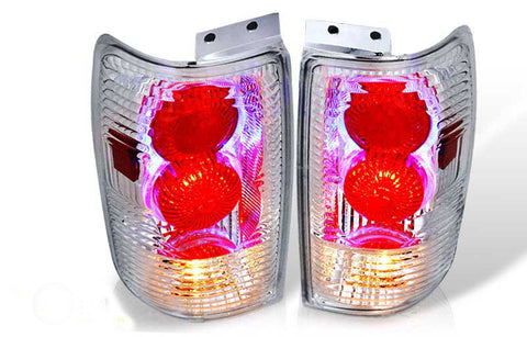 97-02 FORD EXPEDITION ALTEZZA TAIL LIGHT W/ HALO - CHROME / CLEAR(RL005-C) performance