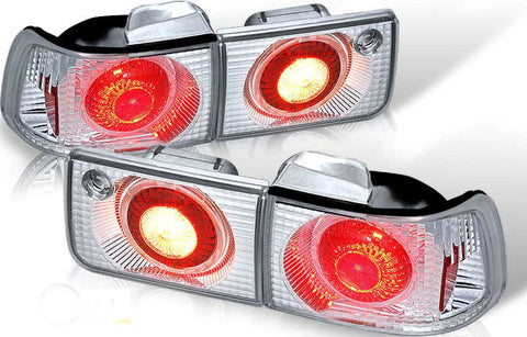 Honda Accord 4Dr Altezza Tail Light W/ Halo - Chrome / Clear (Rl006-C) Performance-s