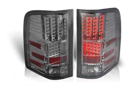 Chevy Silverado Led Tail Light - Chrome / Smoke Performance-v