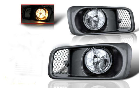 99-00 honda civic si/type r oem style fog light - clear (wiring kit included) performance