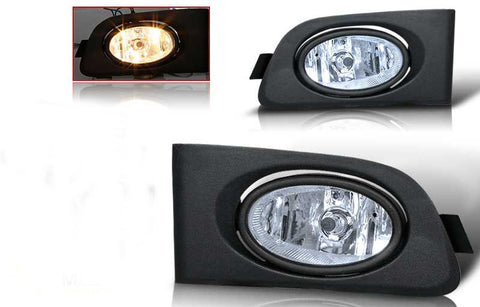 01-03 honda civic 2/4 dr oem style fog light - clear (wiring kit included) performance