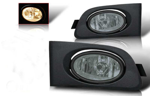 Honda Civic 2/4 Dr Oem Style Fog Light - Smoke (Wiring Kit Included) Performance-t