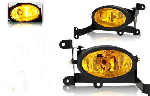 06-07 honda civic 2 dr oem style fog light - yellow (wiring kit included) performance