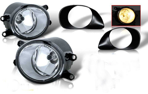 06-08 toyota yaris 3 dr oem style fog light - clear (wiring kit included) performance
