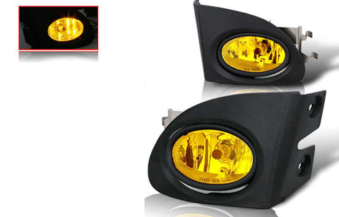 02-05 honda civic si 3 dr oem style fog light - yellow (wiring kit included) performance