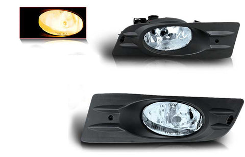 06-07 honda accord 2 dr oem style fog light - clear (wiring kit included) performance