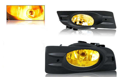 06-07 honda accord 2 dr oem style fog light - yellow (wiring kit included) performance